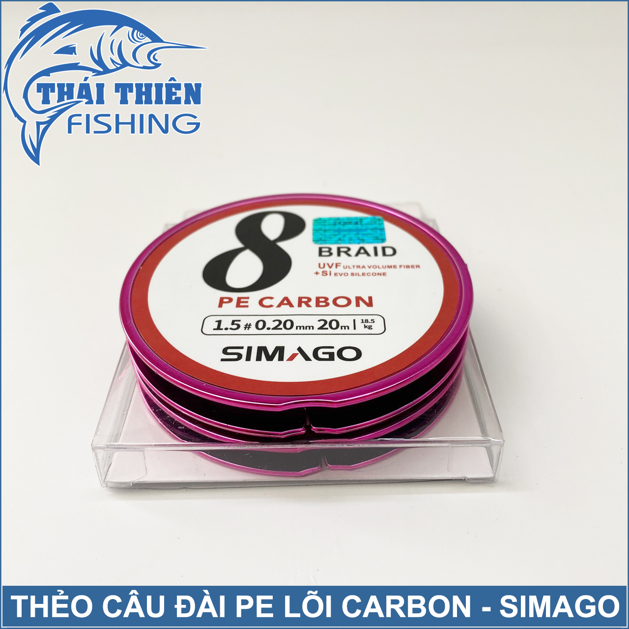 Dây Pe Carbon Simago Cuộn 20m Dùng Làm Thẻo Câu Đài