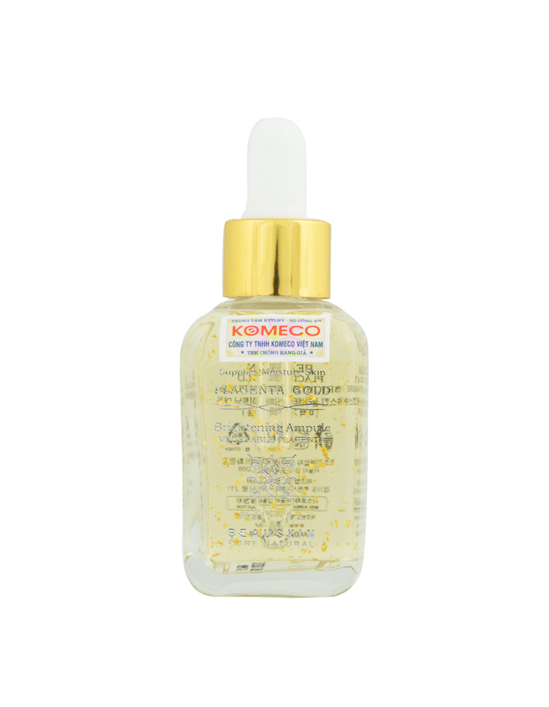 Tinh chất trắng da và dưỡng ẩm Beauskin Placenta Gold Brightening Ampoule 30ml - Hàn Quốc Chính Hãng