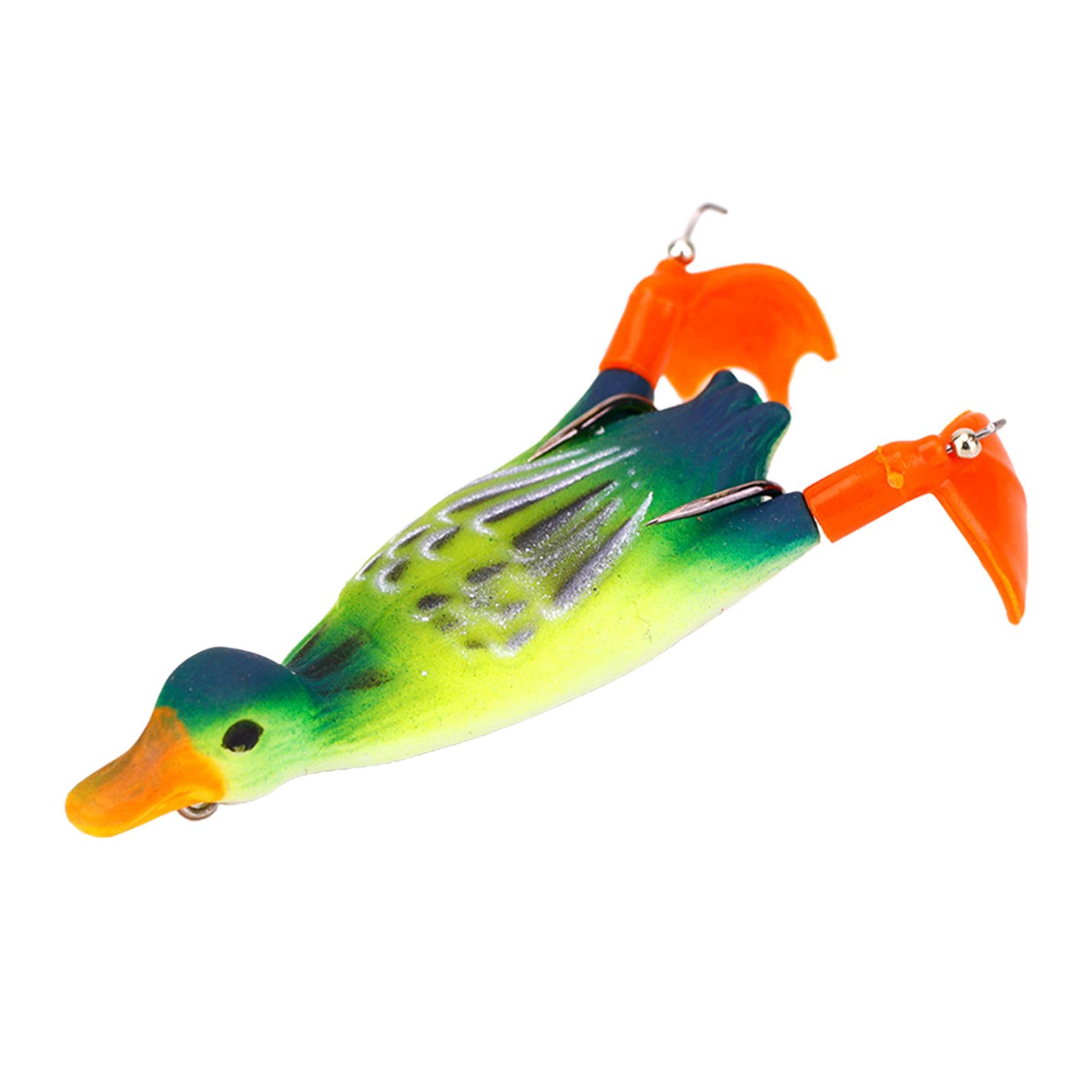 Duck Lure Soft Bait Silicone Fishing Lures Hooks , Realistic Propeller Floating Duckling Swimming Lures for Freshwater Saltwater Tackle Accessories