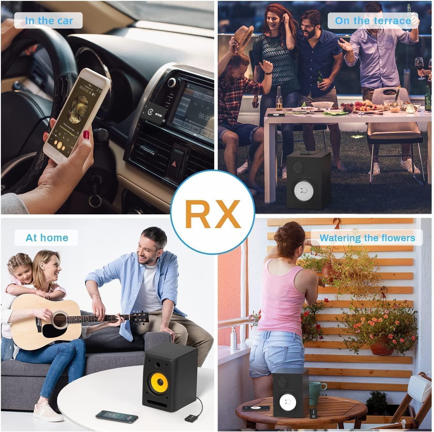 Máy phát biến hình Bluetooth 5.0, máy thu phát âm âm thanh Bluetooth và thu âm thanh 2-in-1 3