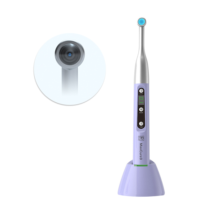 Refine Max Cure9 Dental 1 Đèn bệnh thứ hai Ánh sáng xanh Đèn LED bệnh Không dây 5W Công suất cao Quang phổ rộng Bộ ngưng tụ thấu kính đôi