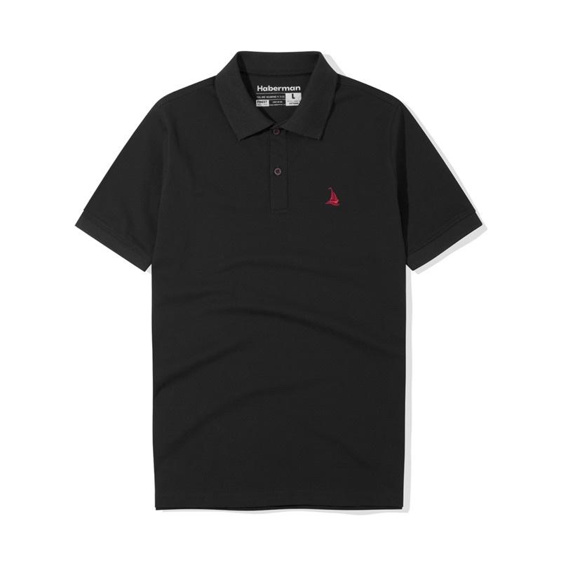 ÁO POLO THÊU LOGO CÁNH THUYỀN ĐEN