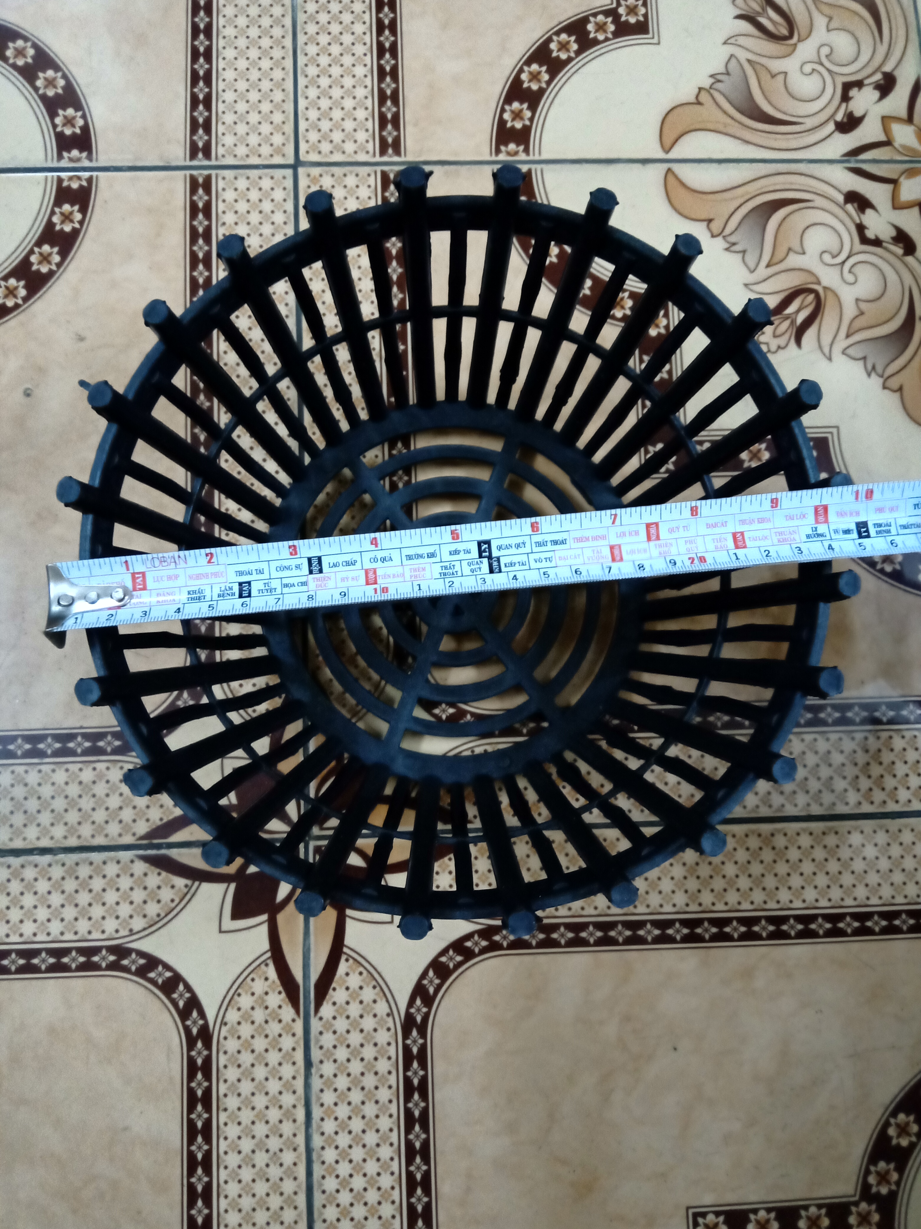 5 Chậu Nhựa Giả Gỗ Trồng Lan Fi 25 Có Nan Phụ Màu Đen Kích Thước Đường Kính miệng 25 cm, đường kính đáy: 16cm, cao 13 cm