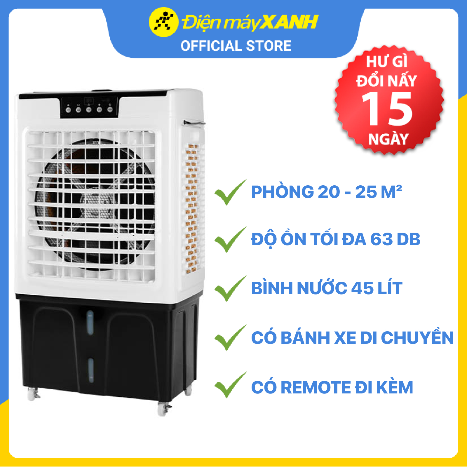 Quạt điều hòa Midea AC375-19CRH - Hàng chính hãng