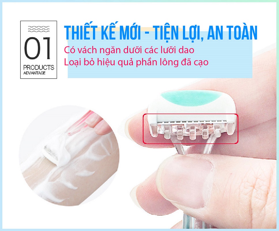 Set 2 dao cạo Thân Nhựa Kai Bikini Line Razor 4901331011641