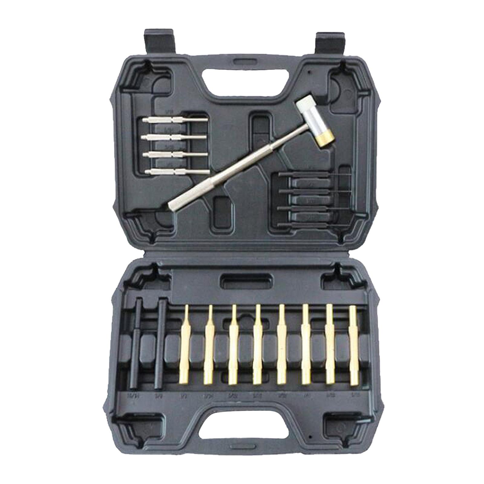 19Pieces Pin Punch Set Durable Easy and Safe to Use for Gunsmith/Repairs