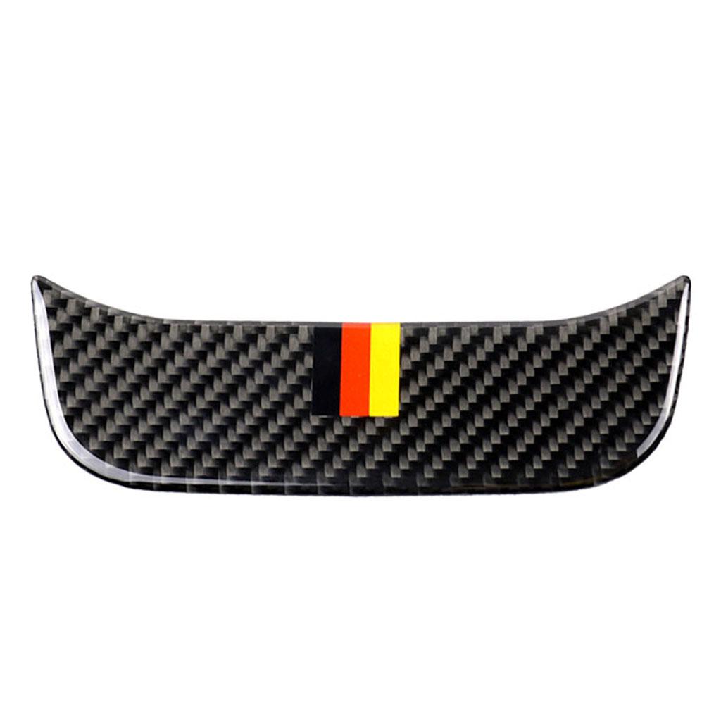 2PCS Rear Carbon Fiber Car Outlet Cover Sticker for