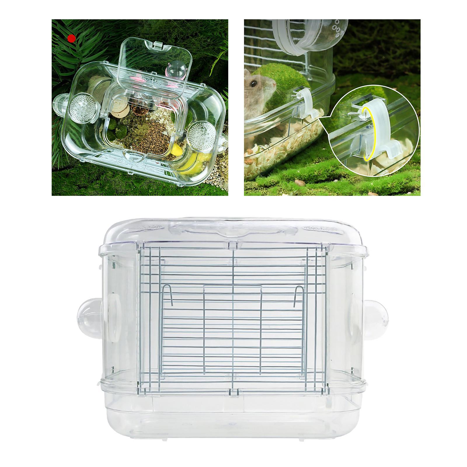 Portable Hamster Cage Habitat Rats Mice Guinea Pig Mouse Gerbil House Bed