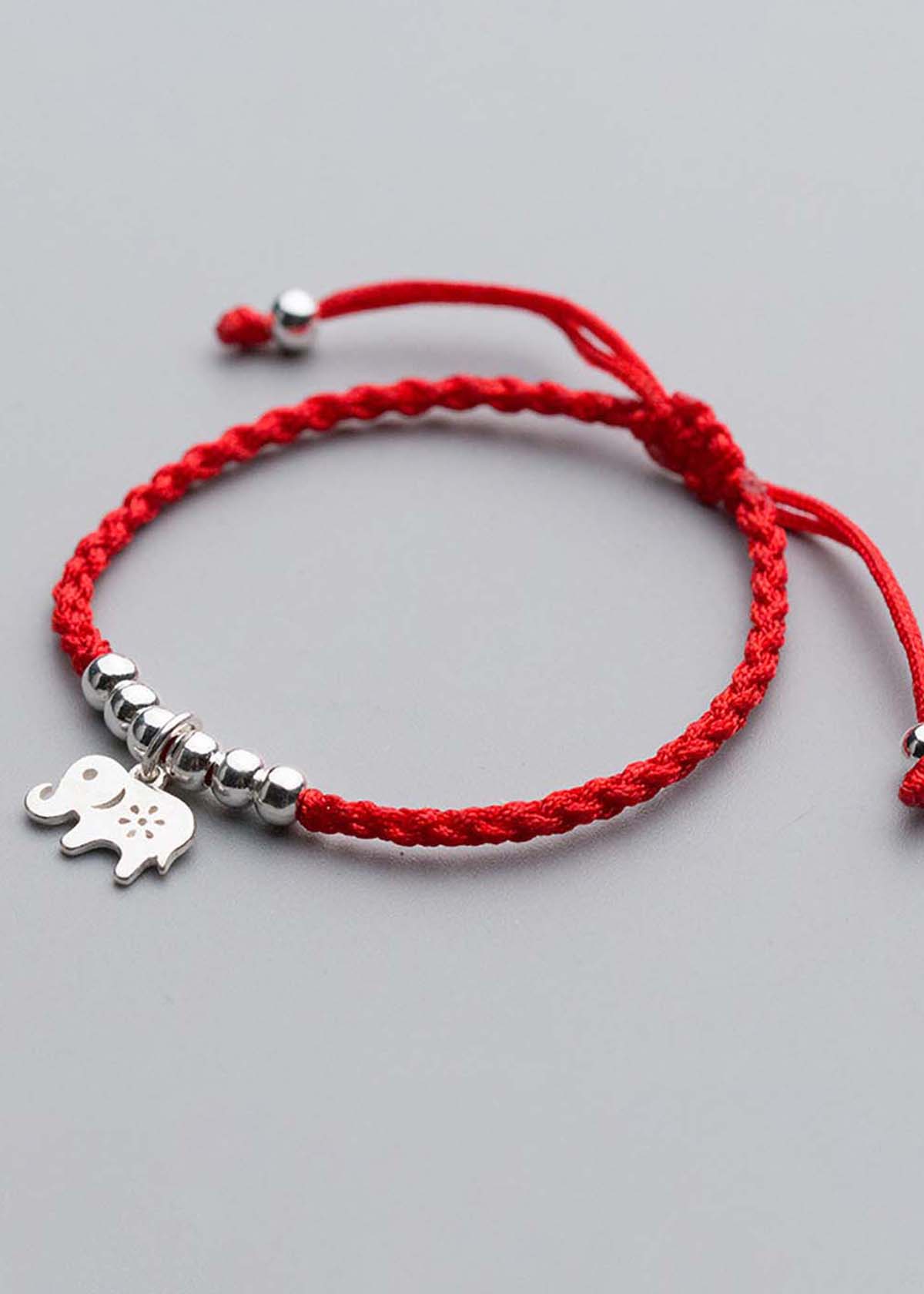 Combo 2 vòng thắt dây đỏ charm bạc treo - Ngọc Quý Gemstones