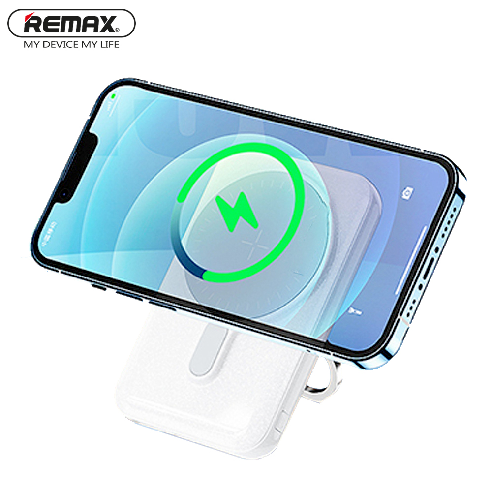 Sạc dự phòng không dây từ tính Remax RPP-85 kèm giá đỡ dung lượng 10000mAh - Hàng chính hãng