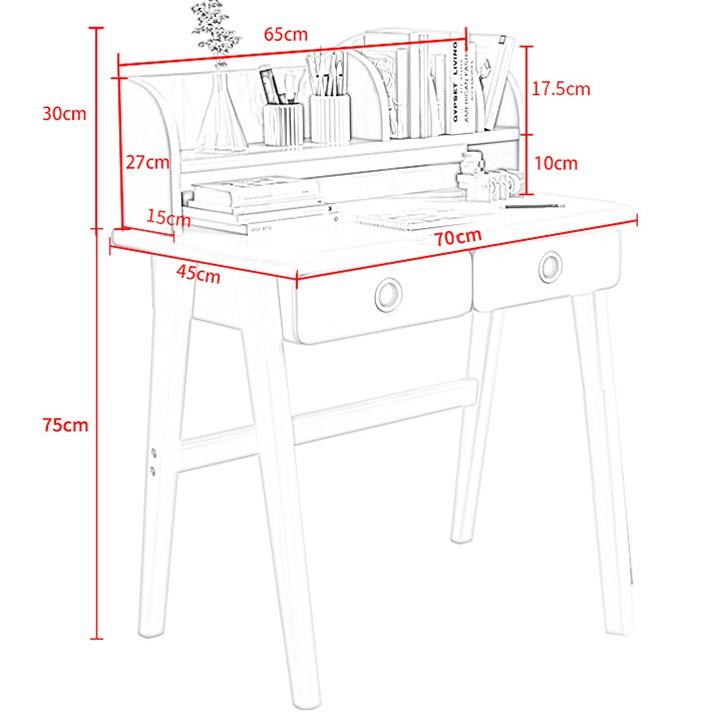 Bộ bàn ghế học sinh 70cm có ngăn kéo cho học sinh tiểu học, Bàn học sinh có ngăn kéo kết hợp giá sách, chống gù