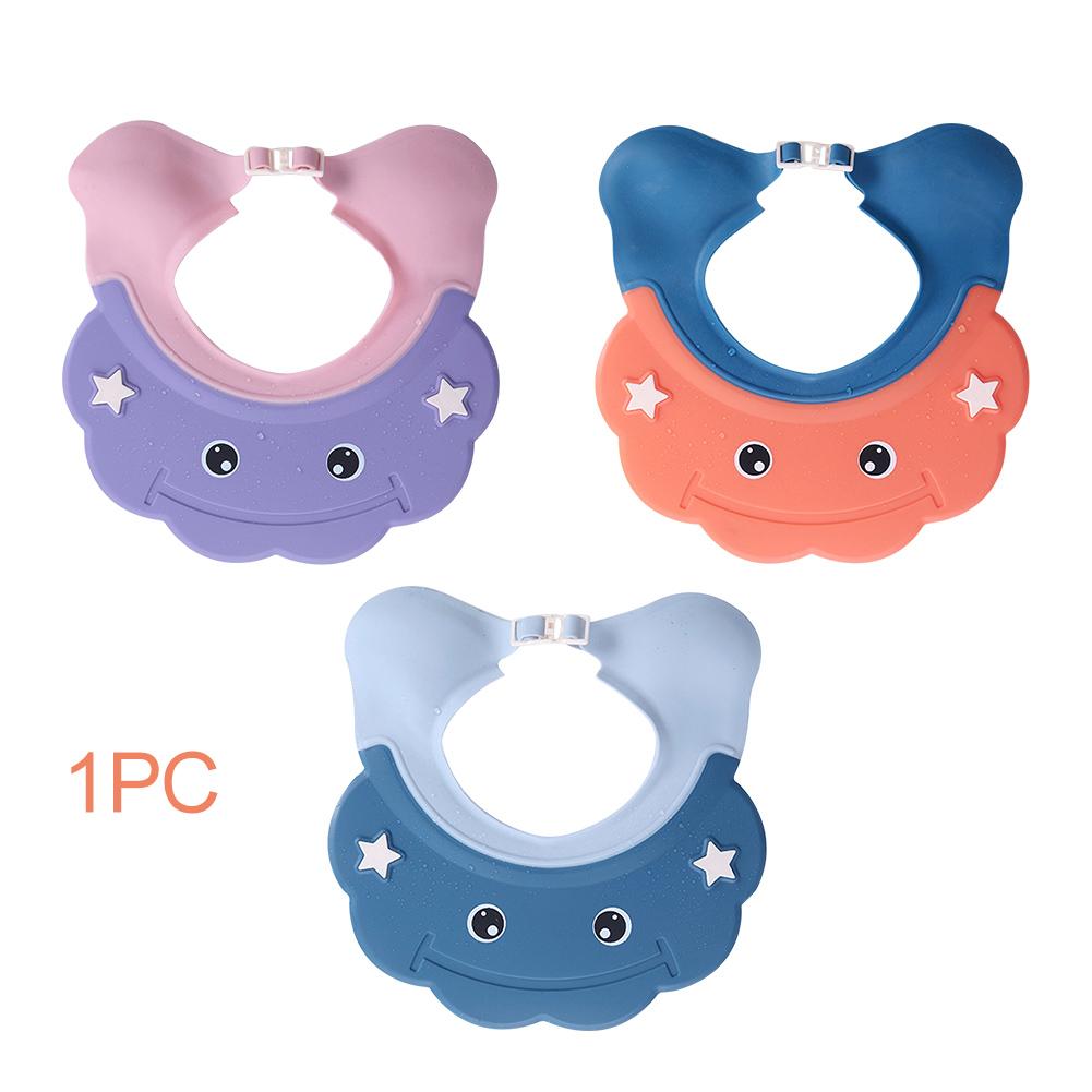 Trẻ Em Gội Tắm Che Mềm Lá Chắn Có Thể Điều Chỉnh Vòng Đầu Silicone Mũ Tắm Cho Bé Bảo Vệ Tai Mũ Nhẹ