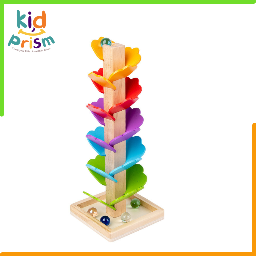 Đồ Chơi Tháp Gỗ Cầu Vồng Âm Nhạc - Đồ Chơi Thả Bi Cho Bé Yêu - Đồ chơi Montessori 0-3