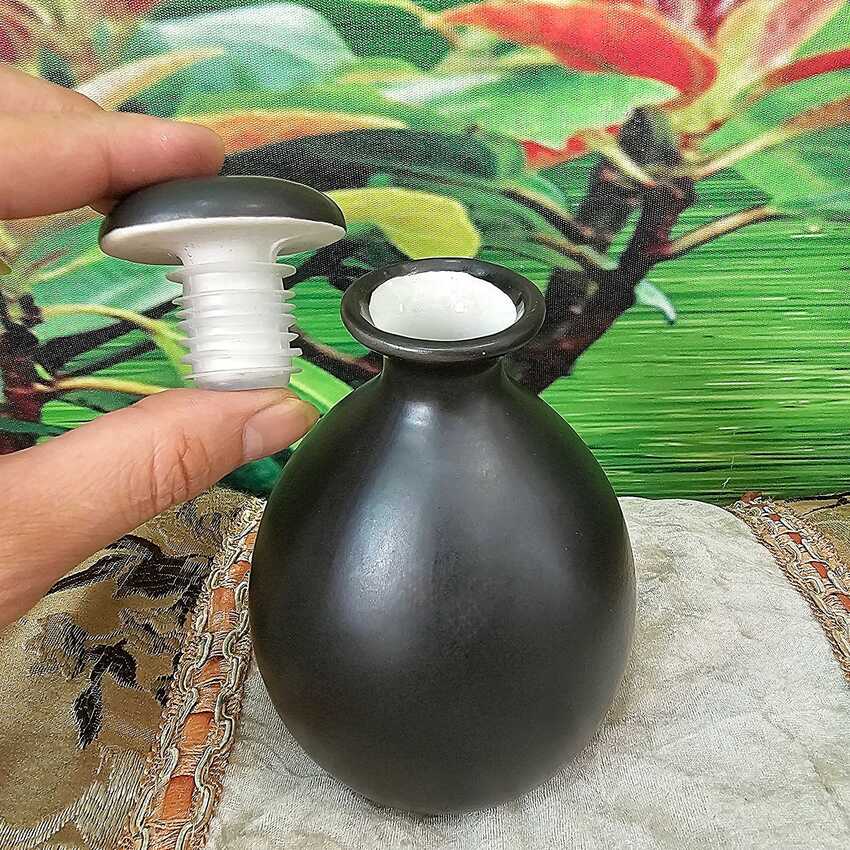 Bình Gốm Đựng Rượu cao cấp 500ML mẫu giọt nước màu đen – Bình Đựng Rượu Đẹp – Nậm Rượu trang trí bàn ăn (L7)