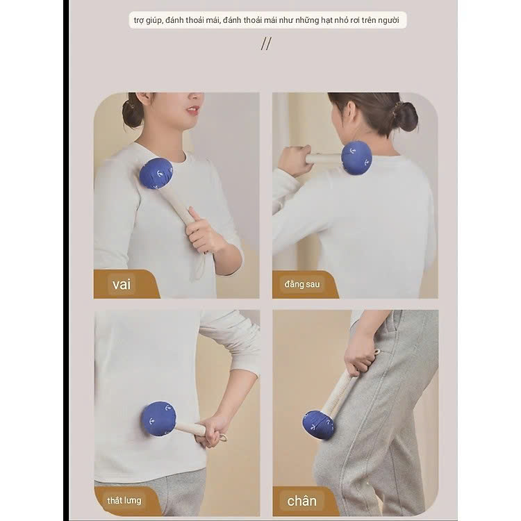 Búa gõ Ngải Cứu Massage đấm Lưng Vai Chăm Sóc Sức Khỏe Cây đấm lưng ngải cứu - Giao Màu Ngẫu Nhiên