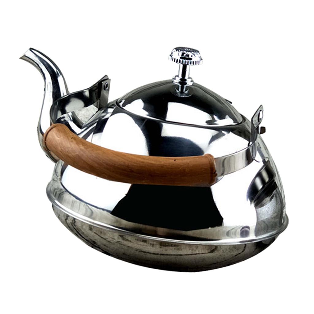 Outdoor Camping Stainless Steel Kettle Kitchen Fast Boil Tea Pot Silver 1.5L 2L