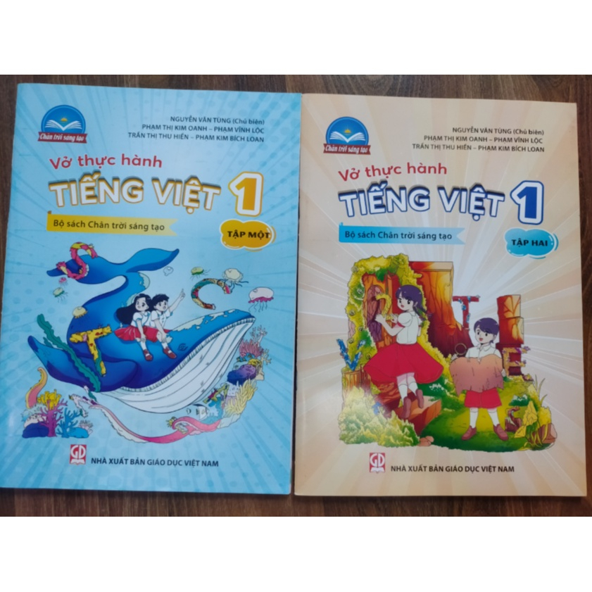 Sách - Combo trọn bộ 4 quyển Vở thực hành Tiếng Việt + Toán lớp 1 - Chân Trời Sáng Tạo