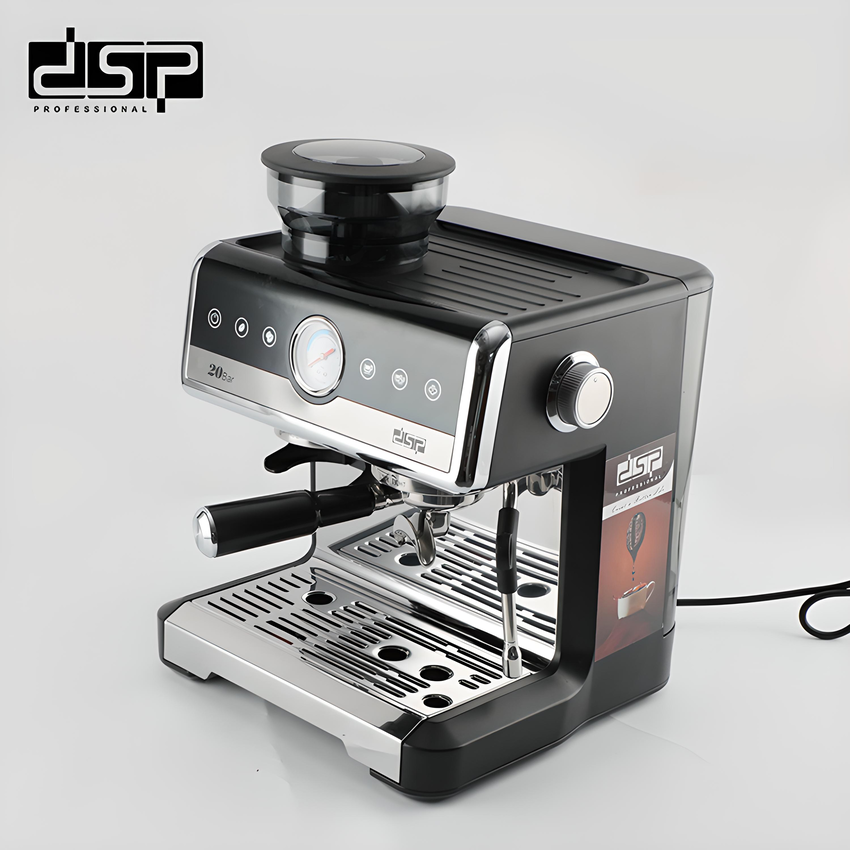 Máy pha cà phê bán tự động 4 trong 1 chuyên nghiệp Cappuccino, Espresso, Latte. Thương hiệu Nga cao cấp DSP - KA3107 - HÀNG CHÍNH HÃNG