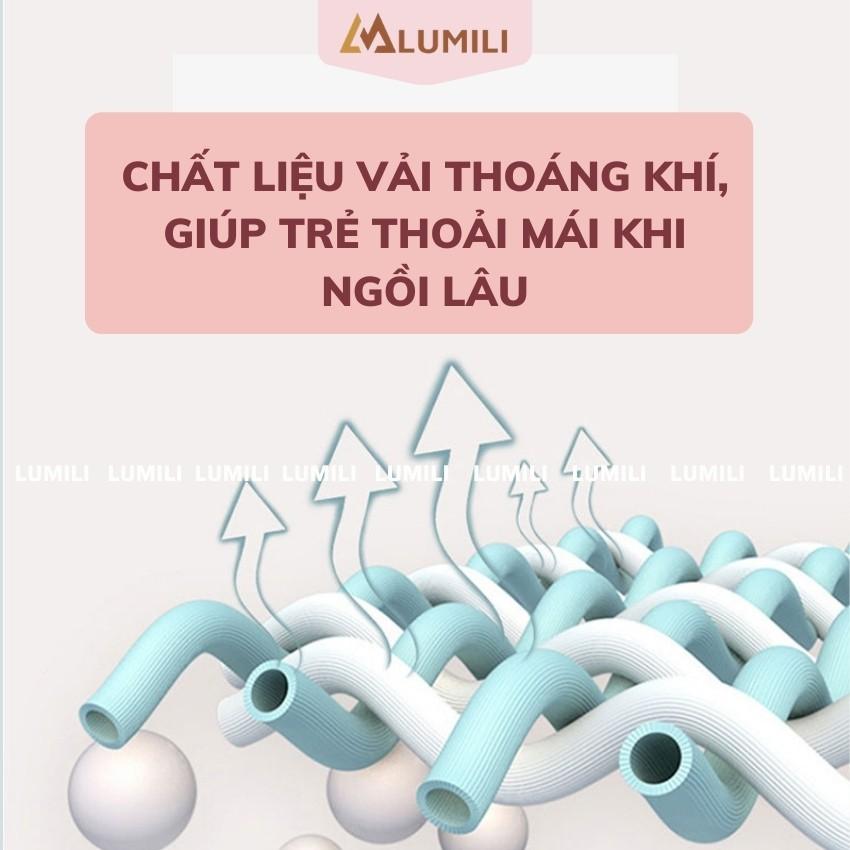 Ghế chống gù cao cấp lumili M1 ghế trẻ em nâng hạ độ cao xoay 360 độ