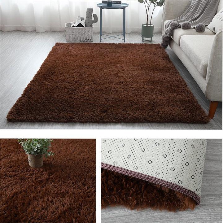 Thảm lông loang trải sàn lông dầy hàng đẹp kích thước 1m6 x 2m mặt sau chống trơn trượt
