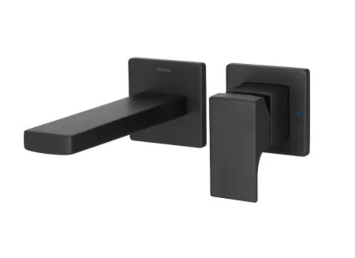 Vòi lavabo gắn tường gật gù màu đen, vòi xả 193mm, chưa bao gồm bộ xả , hiệu Moen