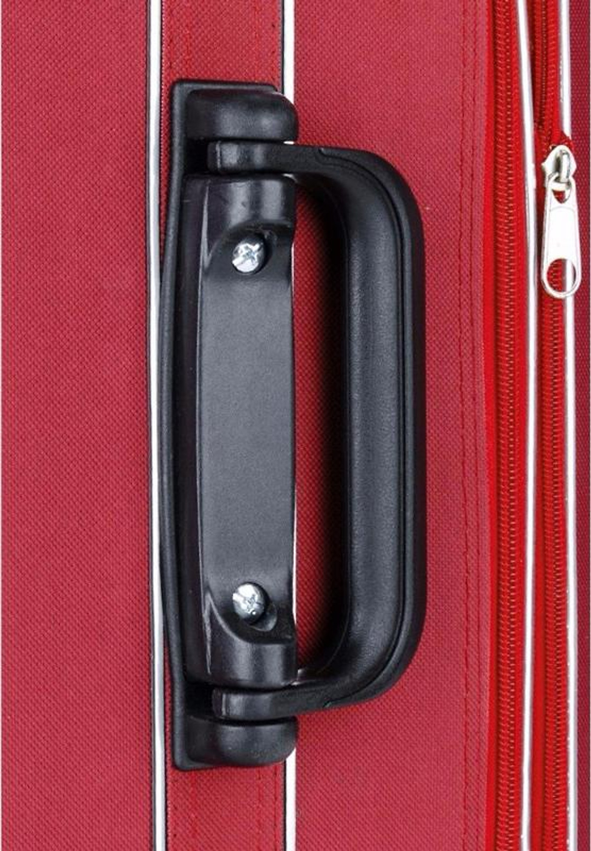 Vali Kéo Du Lịch Màu Nâu Phối đỏ Có Nắp - 20 Inch