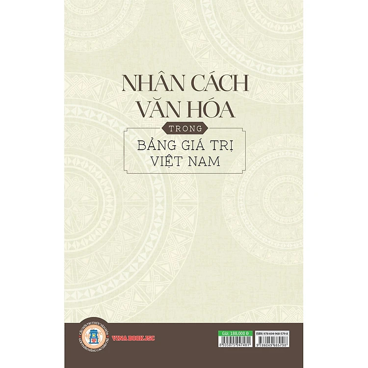 Nhân Cách Văn Hóa Trong Bảng Giá Trị Việt Nam - Đỗ Huy , Lê Quang Thiêm, Chu Khắc -