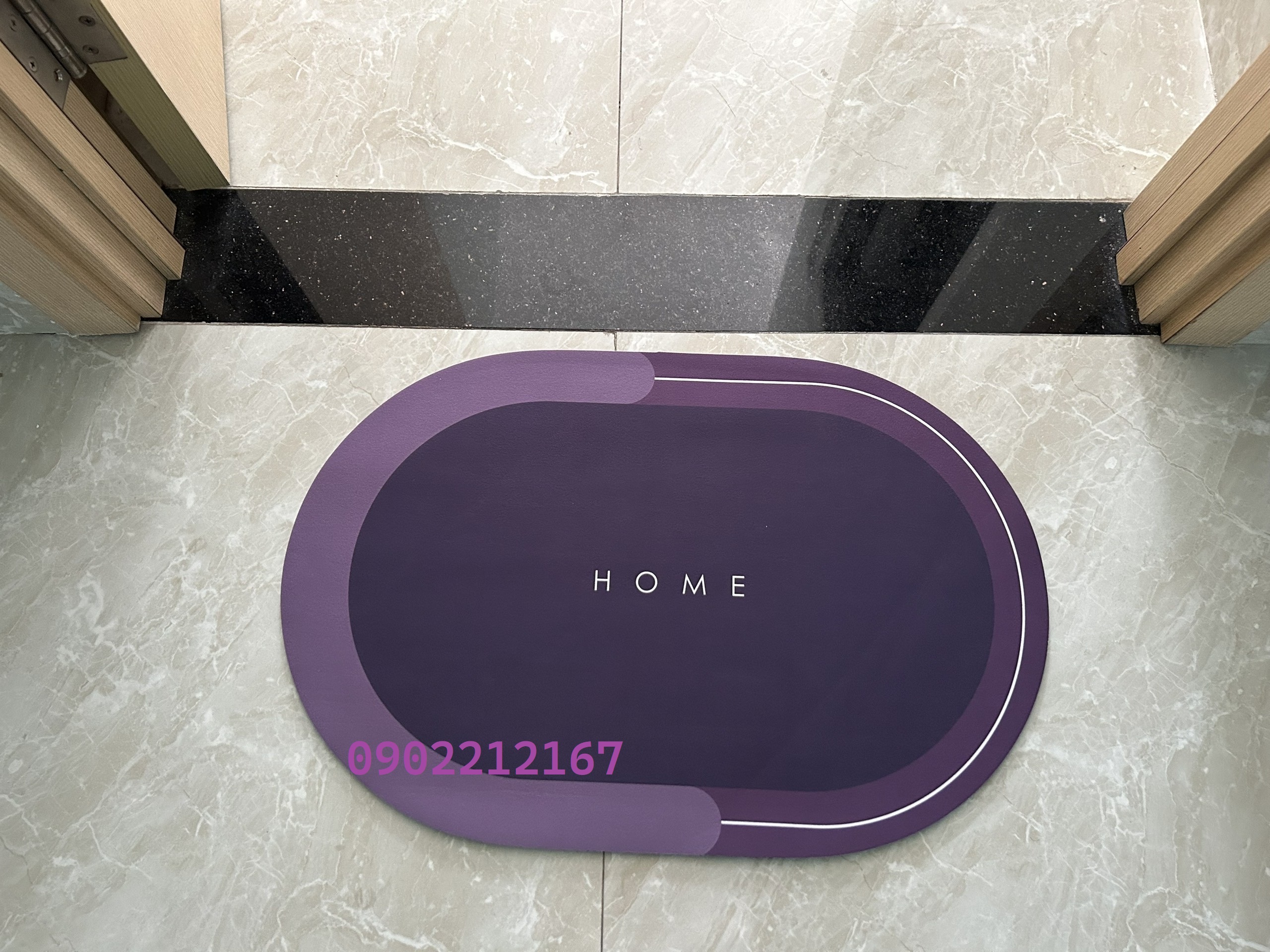 Thảm chùi chân siêu thấm nước HOME WELCOME chống trơn trượt tốt