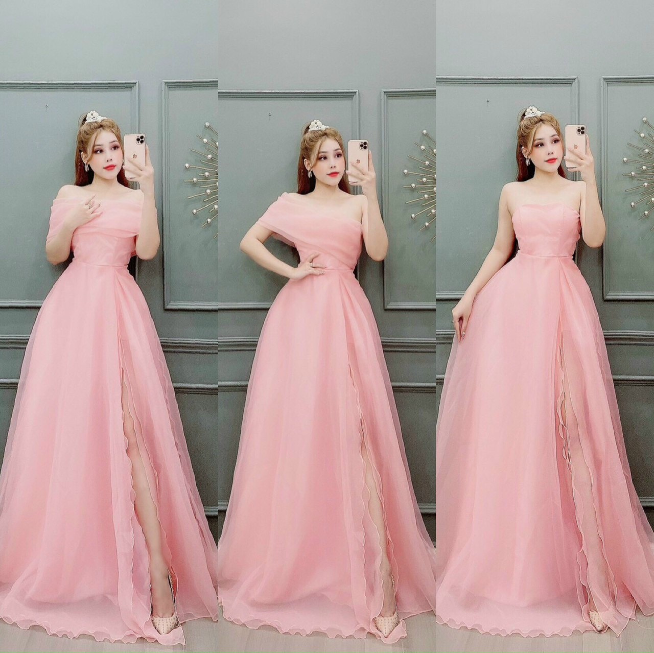 Đầm maxi mặc dc 3 kiểu TRIPBLE T DRESS - size M/L - MS214V