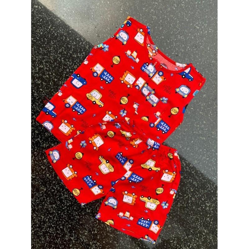 Bộ lanh lụa balo ba lỗ bé trai 8-20kg