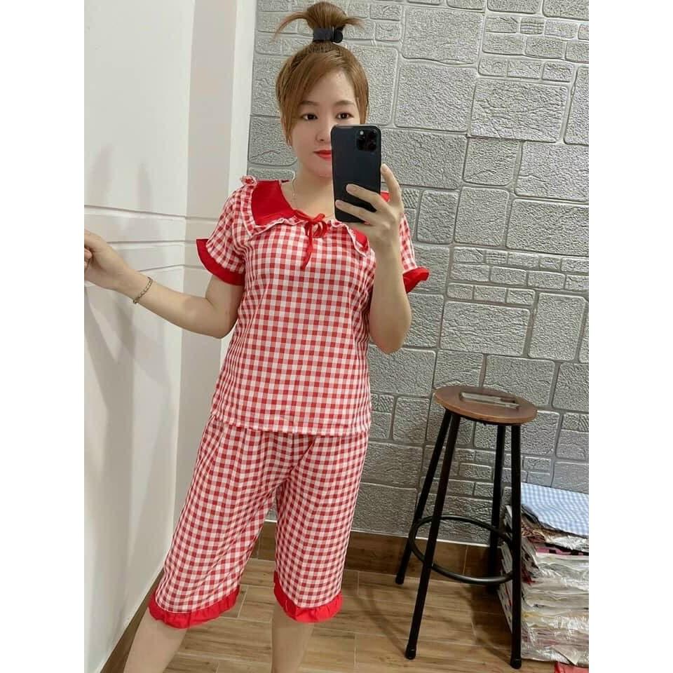 Bộ kate lụa, quần lửng mặc nhà dễ thương - ảnh thật Shop tự chụp