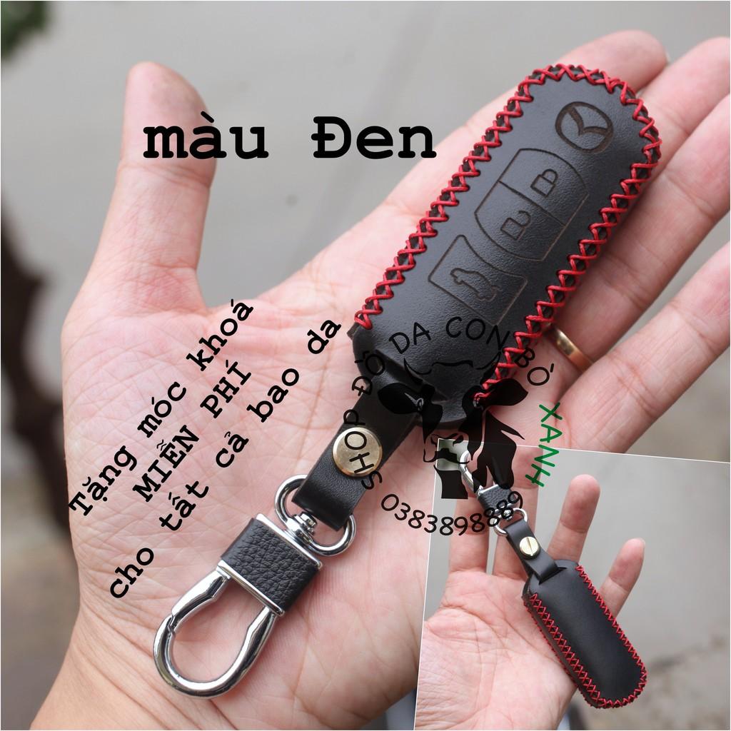 Bao da dành cho chìa khoá Mazda 2, Mazda 3, Mazda 6, CX5, CX8, CX9 handmade da thật 002