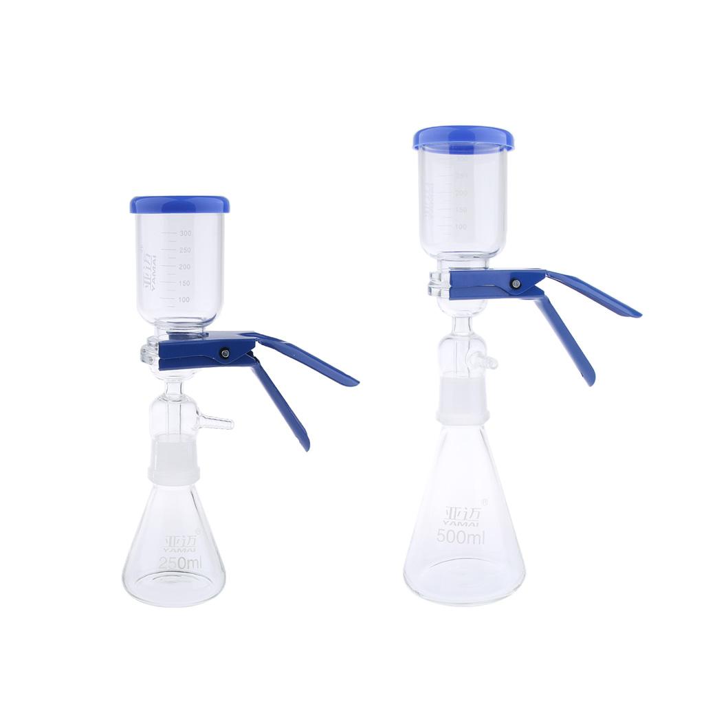 250ml Filtration Apparatus Vacuum Lab Filtering Unit w/ Clamp