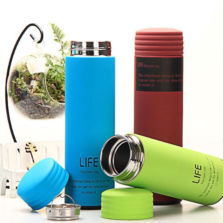 Bình Giữ Nhiệt 3 Lóp Vacuum Flask Cao Cấp có lưới lọc trà