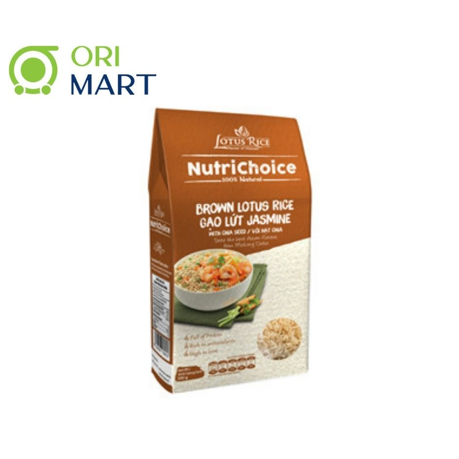 Gạo Lứt Nâu & Hạt Chia Hữu Cơ NutriChoice Gói 500G Thơm Ngon Giàu Dinh Dưỡng Đạt Chuẩn An Toàn ORIMART