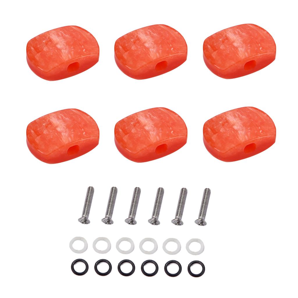 6 Pieces Guitar Tuning Pegs Tuners Machine Heads Replacement Buttons Knobs for Classical Guitar