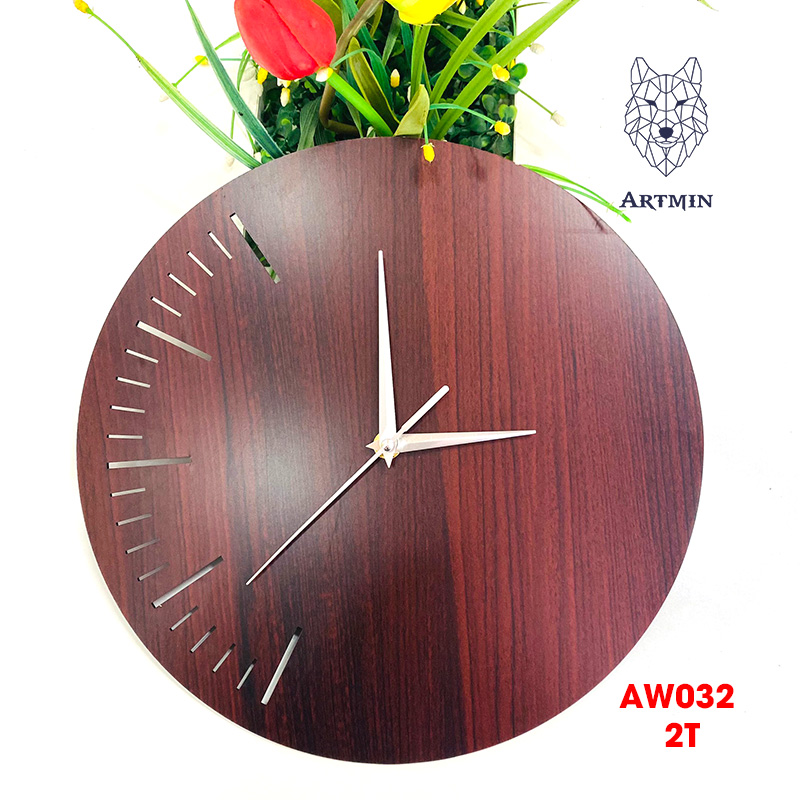 AW032 - Đồng Hồ Gỗ Decor Trang Trí Nhà Cửa – Đồng Hồ Treo Tường Hiện Đại