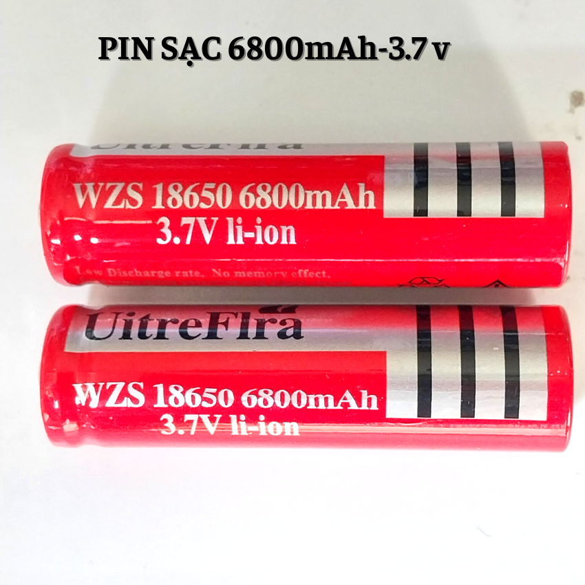 Pin sạc 18650 6800 mAh Dung Lượng Lớn 3.7V- Pin dành cho đèn pin , đồ chơi...