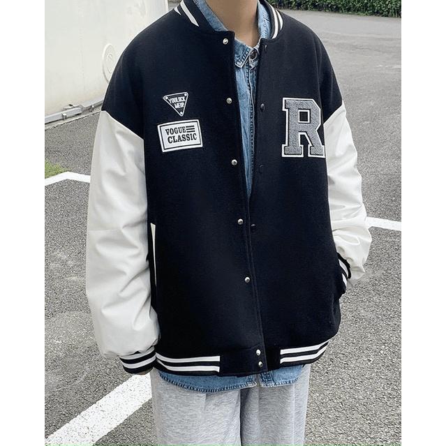 Áo KHoác Nỉ Dạ CHất Liệu Cao Cấp Hàng Loại 1 Cực Xịn Kiểu Dáng Bomber Cặp Đôi Chữ R Mẫu HOt