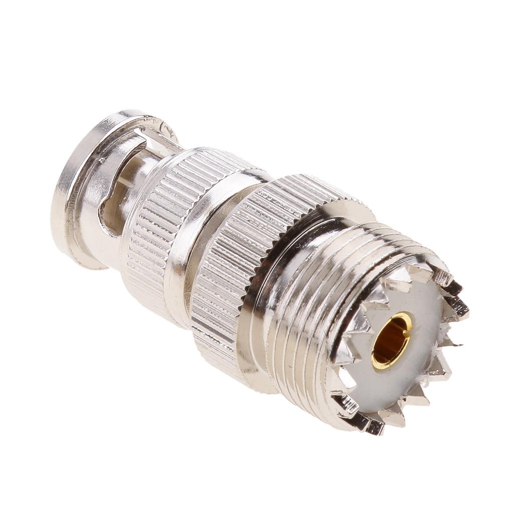 BNC Male to UHF Female Straight RF Coaxial Connector, UHF Female to BNC Male Antenna Adapter