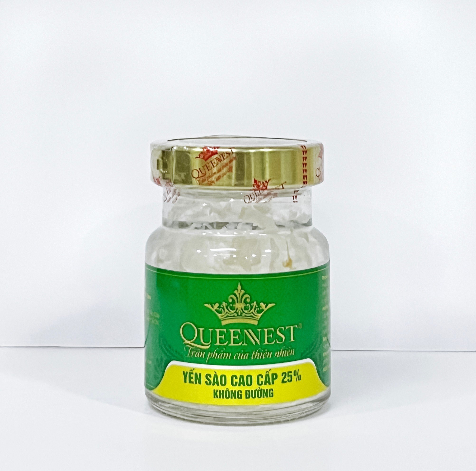 Yến sào cao cấp QUEENNEST 25% KHÔNG ĐƯỜNG 70ml (Hộp 6 Hũ)