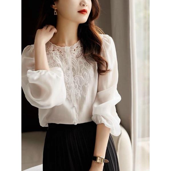 ÁO CỔ RĂNG CƯA THÊU CAO CẤP