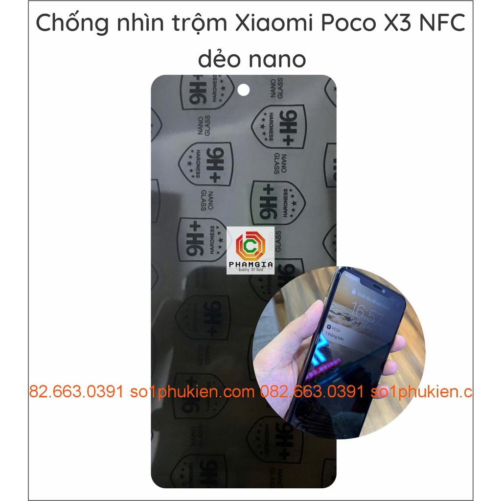 Dán cường lực chống nhìn trộm cho Xiaomi  Poco X3 NFC dẻo siêu bền chống vỡ