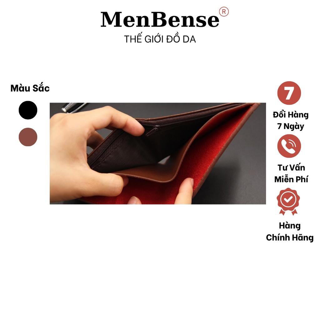 Ví da nam dáng ngang MENBENSE,Bóp nam phong cách Hàn Quốc có kèm thêm một ví mini MB11