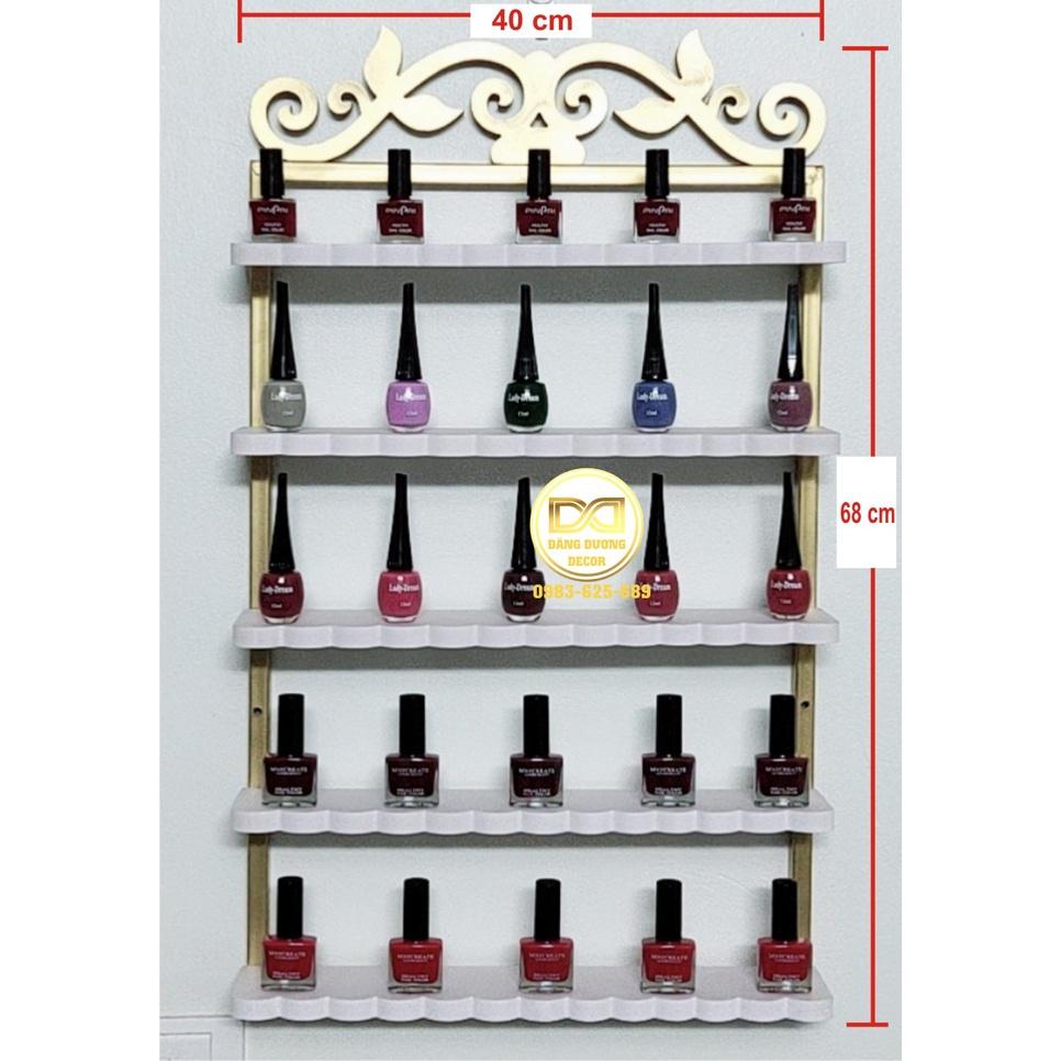 Kệ nail để sơn trang trí 5 tầng - vừa để sơn vừa trang trí shop nail