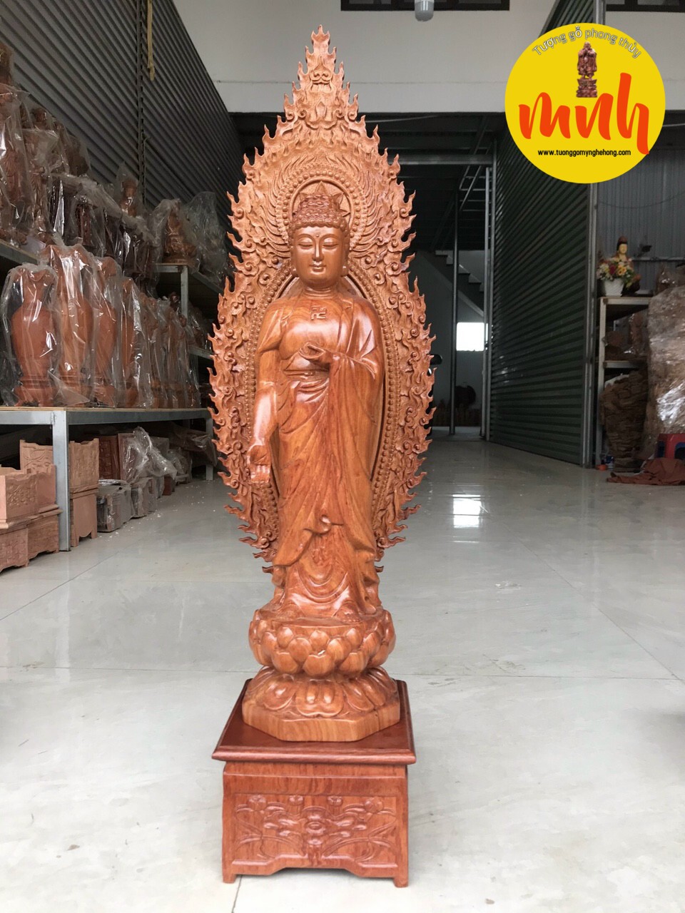 Bộ Tượng Phật Tây Phương Tam Thánh Kích Thước Cao 40cm, 50cm, 60cm, 70cm