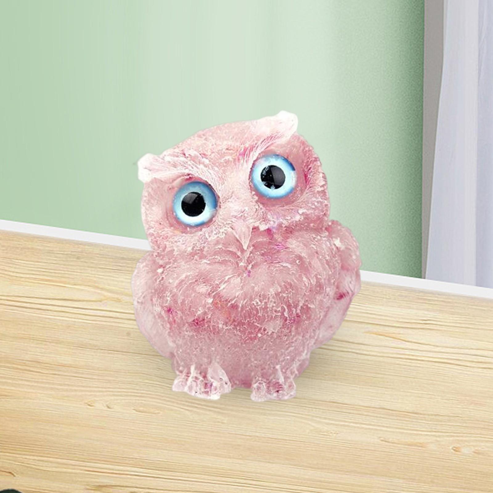 Crystal Owl Decoration Owl Statue for Office Decor Housewarming Gift
