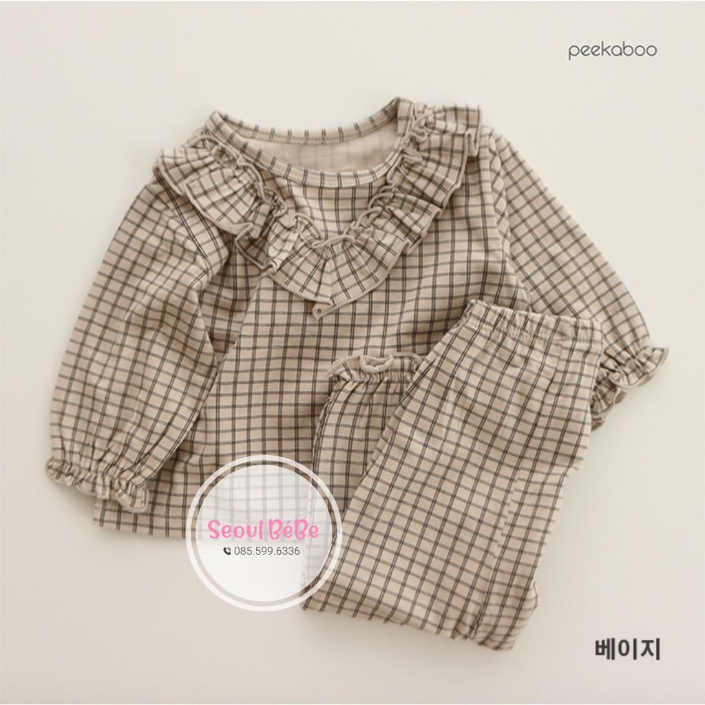 Bộ pyjama Bly Peekaboo pyjama trẻ em nội địa Hàn