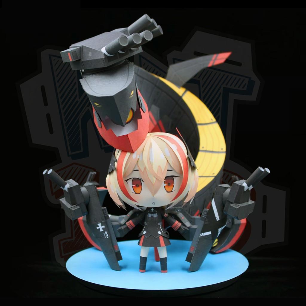 Mô hình giấy Anime Game Chibi KMS Roon - Azur Lane