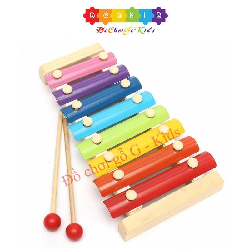 Combo đồ chơi gỗ- tháp gỗ - đàn - thả hình 5 khối